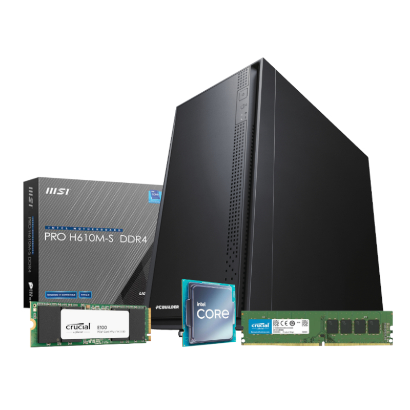 PCBuilder Intel i5-12400 OFFICE MASTER Core Windows 11 Pro Desktop PC